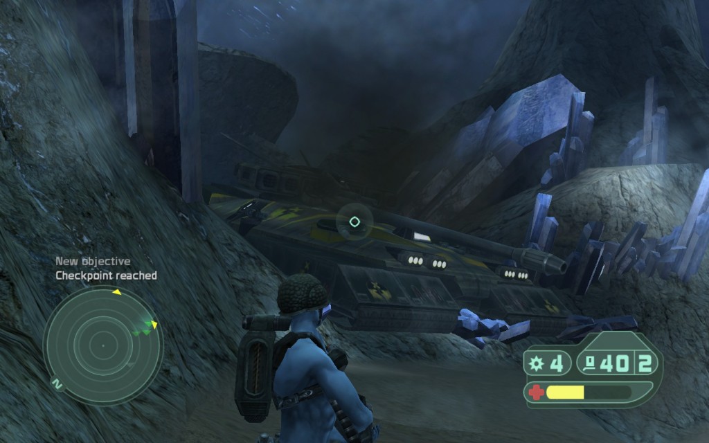 скрин из игры Rogue Trooper гигантский танк