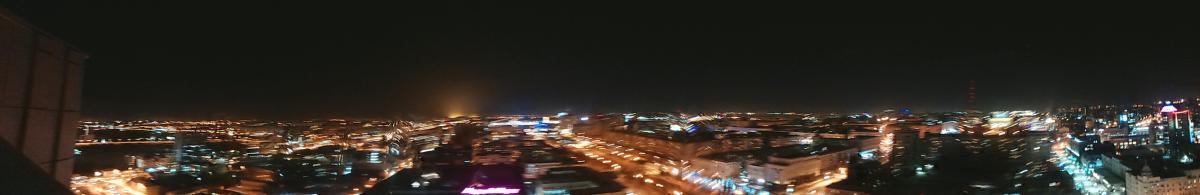 Вид с крыши Челябинск Сити. Ночь