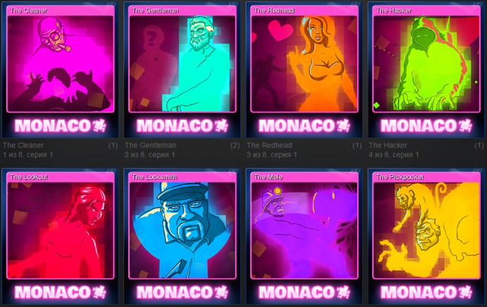 monaco all collection cards steam